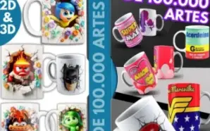 Pack Sublimação Para Canecas + De 100.000 + Divertidamente 2