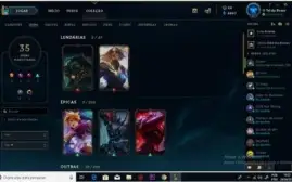 Conta LoL com skins