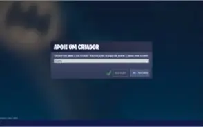 CONTA DE FORTNITE COM CODIGO APOIADOR