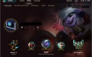 Conta de LOL PLATINA 5 - Ganhando 28 PDL