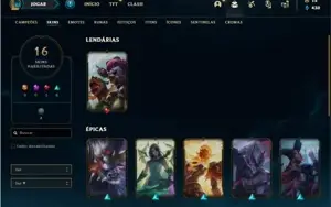 Conta prata 4 com 15 Skins e 56 Champs
