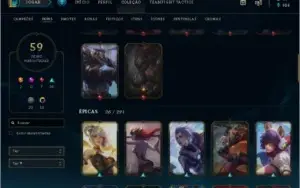 CONTA DE LOL G2, 2 ULTIMATE, 7 LENDARIAS, 18 CROMAS RAROS!