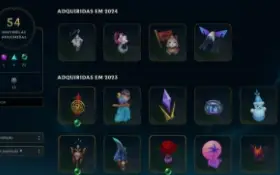 Conta de lol com todos os campeões e com 214 skins