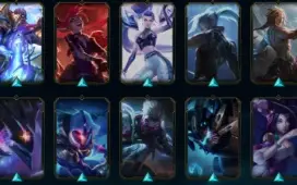 conta de lol com 100 skins sendo 5 prestigio