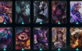 conta de lol com 100 skins sendo 5 prestigio