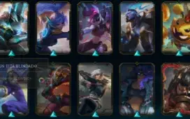 conta de lol com 100 skins sendo 5 prestigio