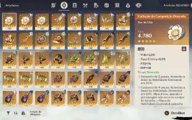 Conta Genshin Impact 16 T5 Mais De 12 Personagens Buildados