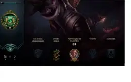 Conta League of Legends Ex platina