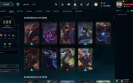 Conta League Of Legends Diamante 3, 680 Skins
