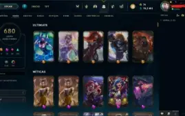 Conta League Of Legends Diamante 3, 680 Skins