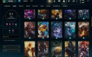 Bronze 4 com 125 Champs e 51 Skins ( Mais de 15 Jogos )