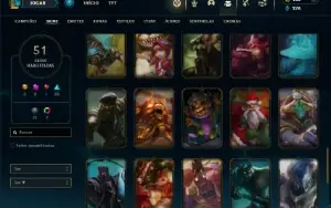 Bronze 4 com 125 Champs e 51 Skins ( Mais de 15 Jogos )