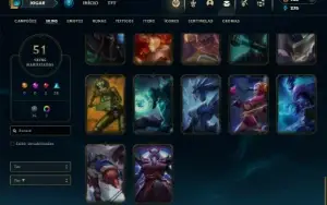 Bronze 4 com 125 Champs e 51 Skins ( Mais de 15 Jogos )