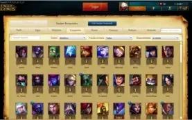 CONTA  GOLD 5 / 74 CHAMPS /13 SKINS (1 RARA) /BORDA PLATINA