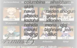 Conta Genshin ar57 mais de 10 T5