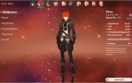 Genshin Impact AR52 com Xiao(C1), Diluc, Qiqi, Jean, Keqing.
