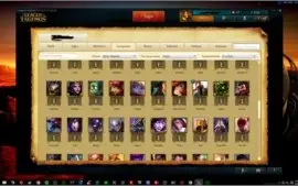 conta gold V season 5 e 6 94 campeões 86 skins etc.