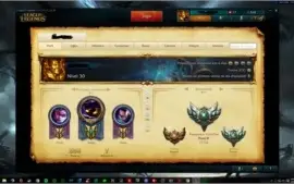 conta gold V season 5 e 6 94 campeões 86 skins etc.