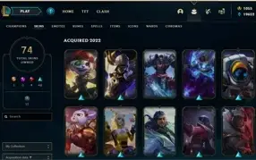 CONTA LOL MUITAS SKINS