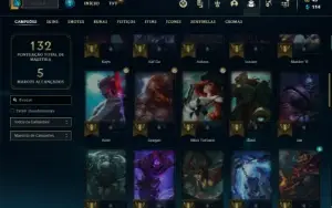 Conta Ferro 3 com 60 Champs e 31 Skins ( MAIS DE 200 JOGOS )