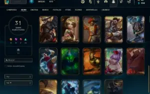 Conta Ferro 3 com 60 Champs e 31 Skins ( MAIS DE 200 JOGOS )