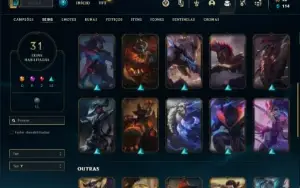 Conta Ferro 3 com 60 Champs e 31 Skins ( MAIS DE 200 JOGOS )