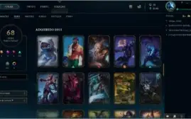 Conta League of Legends- 69 skins- 6 vitoriosas