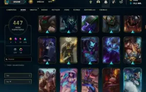 Esmeralda 4 com TODOS os champs e 447 Skins + 1444 RP