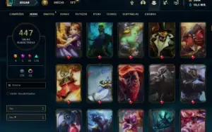 Esmeralda 4 com TODOS os champs e 447 Skins + 1444 RP