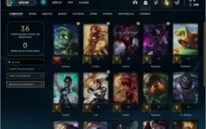Conta ouro 4 com 1 skin e 20 champs, sem email confirmado