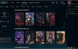 Conta de LoL - GOLD SOLOQ E PLATINA TFT - COM SKINS 2019