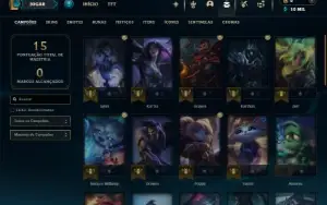 Esmeralda 4 com 36 Champs e 8 Skins + 16 Espolios
