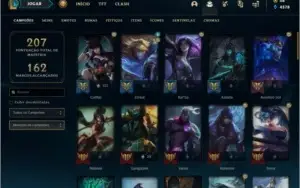 Conta DIAMANTE 4 com 52 skins e 65 champs