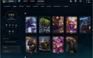 Conta de LoL com 195 skins incluindo Ryze Triunfante