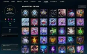CONTA COM 553 SKIN + LEVEL 296 + ALL CHAMPS