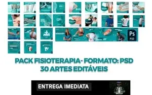 Pack De 30 Artes Para Fisioterapia Editáveis Photoshop