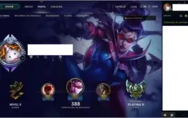Acc borda DIAMOND, atualmente platina 2  + 100 champions!!!