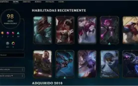 Conta league of Legends Gold muitas skins,emote etc