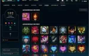 Conta LOL 2016 com todos os champs desbloquados 127 skins