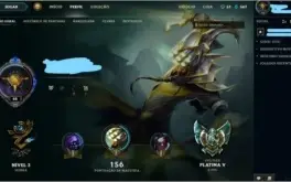 CONTA LOL(LEAGUE OF LEGENDS) PLATINA V  (EMAIL CONFIRMADO)