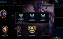 Conta Challenger Flex - 40 campeões 19 skins