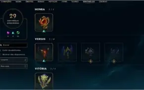 Conta League Of Legends (gold V, 345 Skins, 263 Ícones...)
