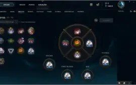 Conta league of legends D5 todos os champs + 222 skins