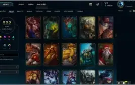 Conta league of legends D5 todos os champs + 222 skins