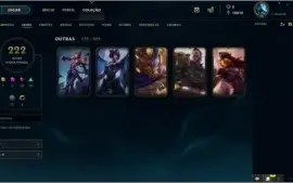 Conta league of legends D5 todos os champs + 222 skins
