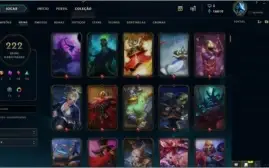 Conta league of legends D5 todos os champs + 222 skins