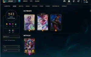 Conta bronze 4 com TODOS os champs e 243 Skins (Level 520)