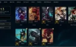 smurf lvl 17 main sup 8 champs 2 skin