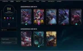 Conta Platina IV, 65 champs, 24 skins + Valorant com 2 passe