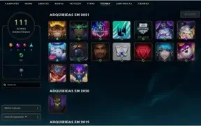 Conta Platina IV, 65 champs, 24 skins + Valorant com 2 passe